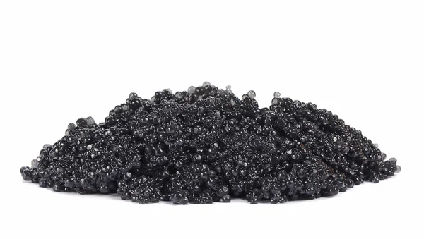 Caviar negro está en una canasta pequeña panario — Foto de Stock