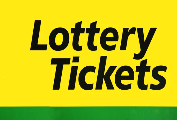 Segno biglietti della lotteria — Foto Stock