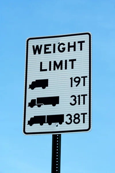 Vrachtwagen gewicht limiet teken — Stockfoto