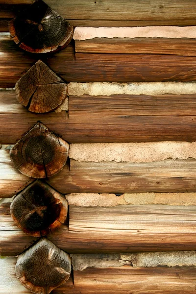 Log cabina parete sfondo — Foto Stock