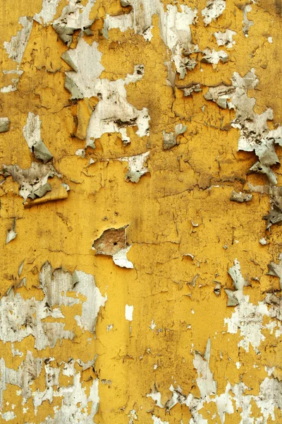旧墙上用油漆开裂的脱落 — 图库照片