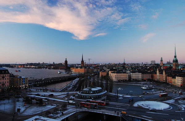 Beautiful sunset in Stockholm — Stock Photo, Image