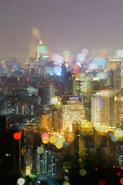 Färgstarka staden natt — Stockfoto