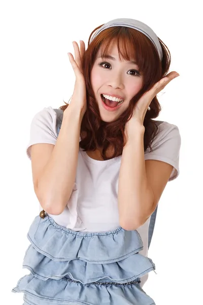 Excited young girl — Stock Photo, Image