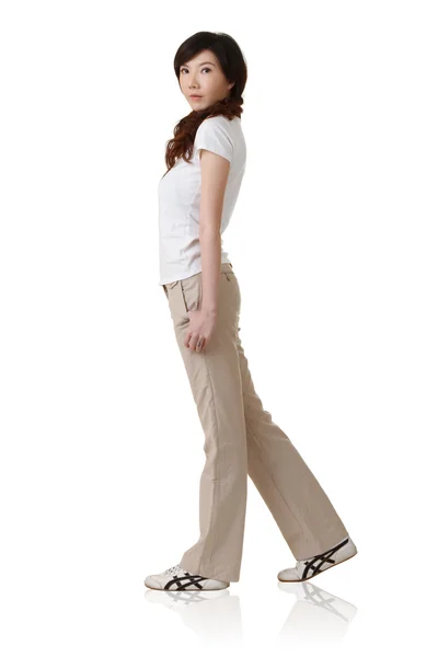 Young Asian lady walking — Stock Photo, Image