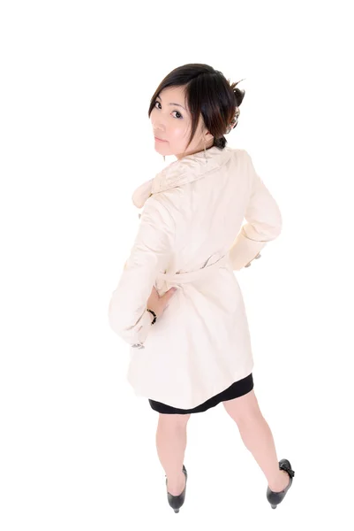 Back view of young business woman — Stock Photo, Image