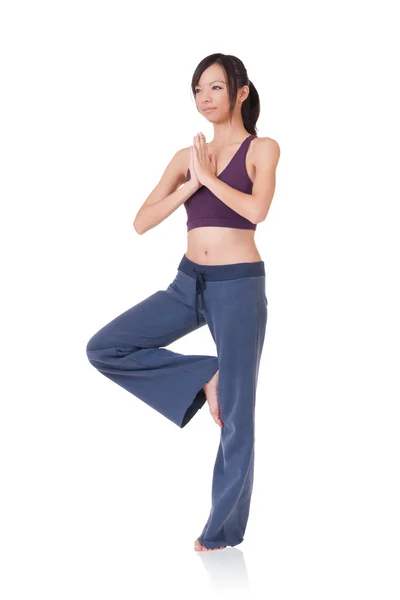 Mulher de ioga profissional — Fotografia de Stock