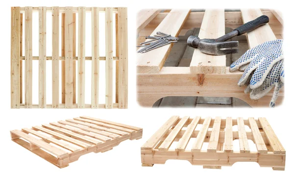 木製のプラットフォームの製造 — ストック写真