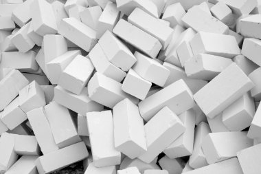 A large pile of white bricks clipart