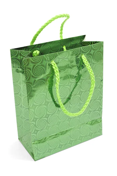 Zielona torba na zakupy — Zdjęcie stockowe