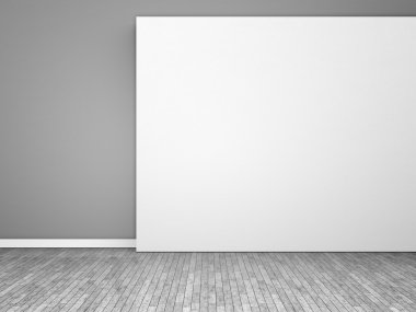Black and white empty room clipart