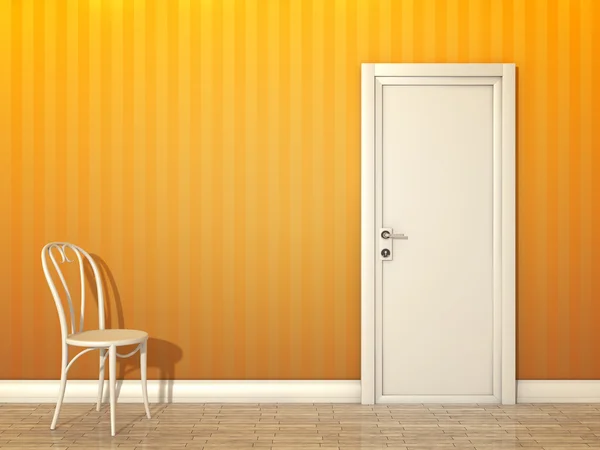 Оранжевая комната — стоковое фото