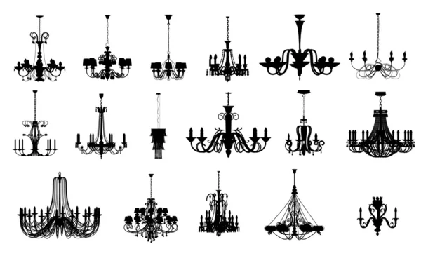 17 διαφορετικά σχήματα του πολυελαίου — Φωτογραφία Αρχείου