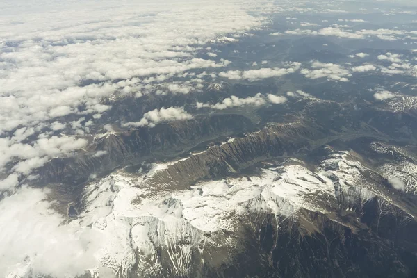 Lot nad Alpami — Zdjęcie stockowe