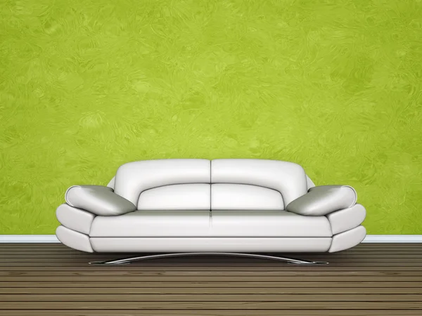 Crème sofa — Stockfoto