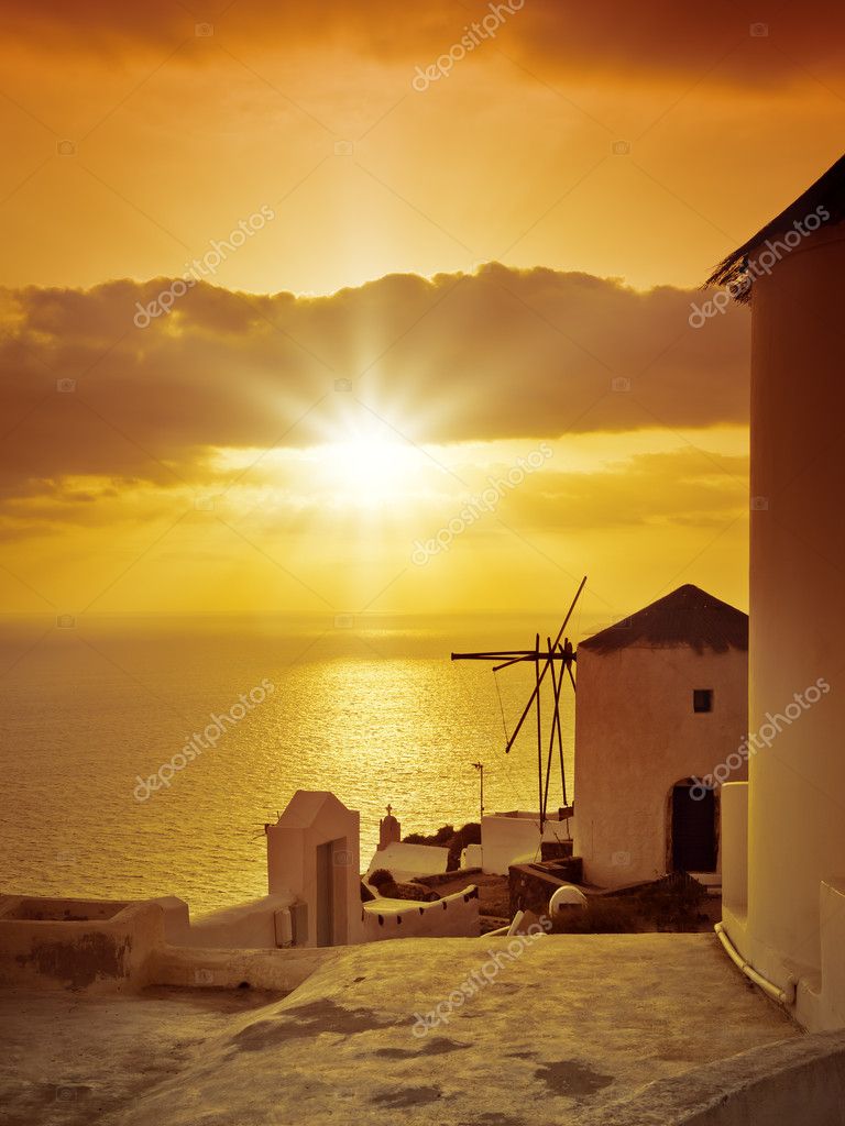 Santorini Sunset Stock Photo By C Magann