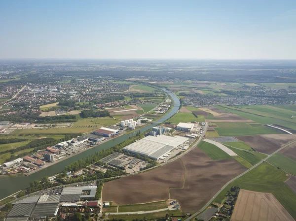 stock image Landing at Nuremberg airport