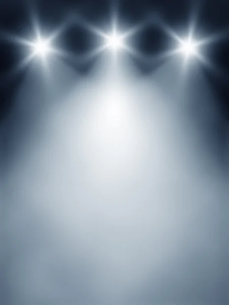 Bühne mit drei Lichtern — Stockfoto