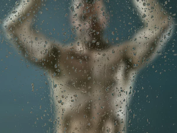 Adam duş — Stok fotoğraf