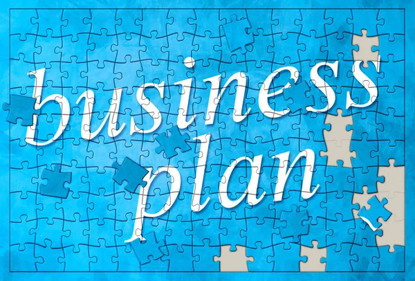Businessplan-Rätsel — Stockfoto