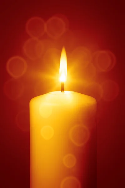 Red christmas candle — Stock Photo, Image
