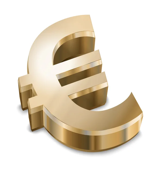 Gyllene eurotecknet — Stockfoto