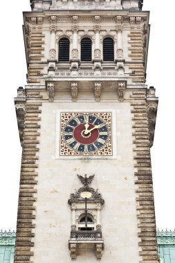 Hamburg city hall clock clipart