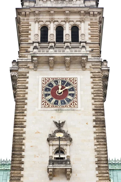 Reloj Ayuntamiento de Hamburgo — Foto de Stock