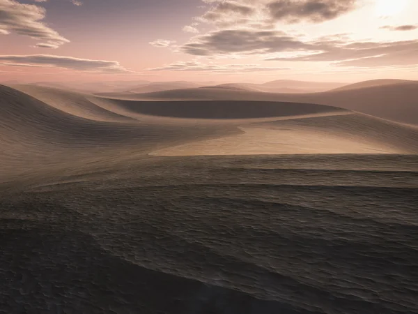沙漠落日 — 图库照片