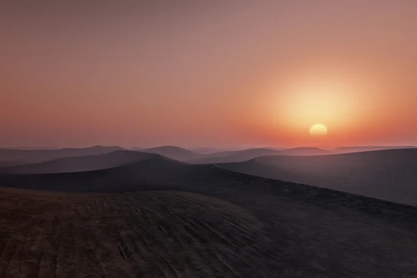 Захід сонця пустелі — стокове фото