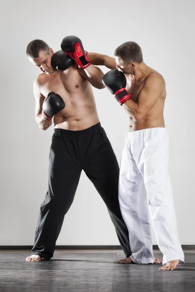 Zwei Männer bekämpfen sich — Stockfoto