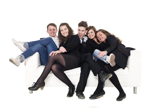 Group of in a sofa — Stock Photo, Image