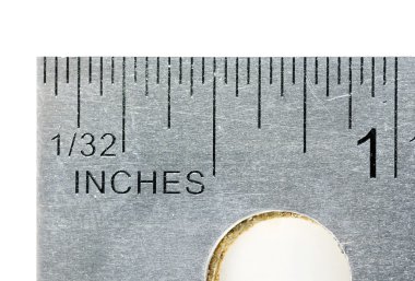 Imperial stainless steel ruler clipart