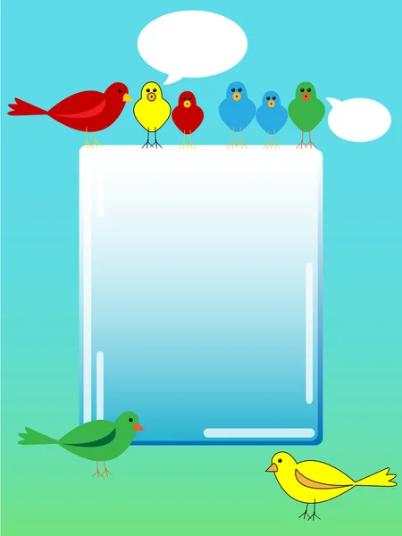 Ptačí reklama — Stockový vektor