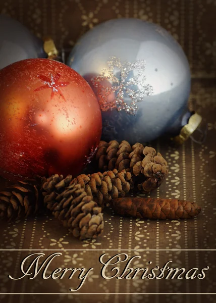 Гранжевый винтажный рождественский орнамент — стоковое фото