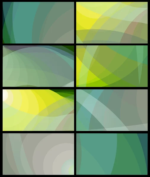 色调的绿色和灰色的名片 — 图库矢量图片