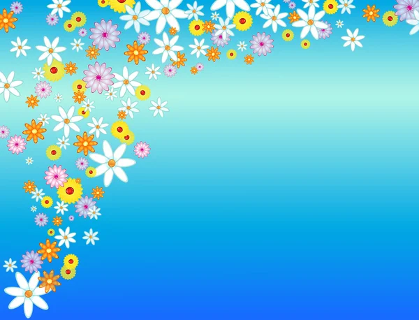 Glossy flower background — Stock Vector