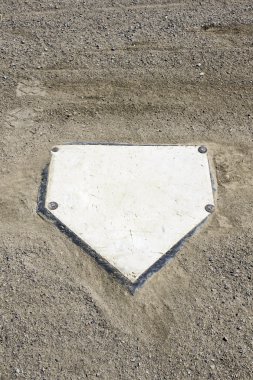 Baseball homeplate and gravel vertical clipart