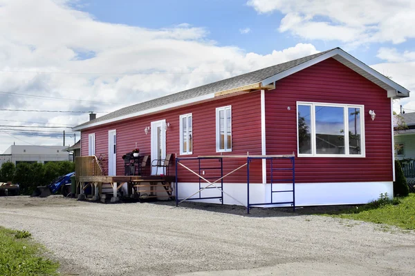 Nieuwe rode mobile home — Stockfoto
