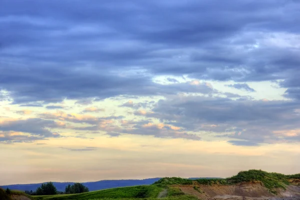 stock image Sunset over sand dunes