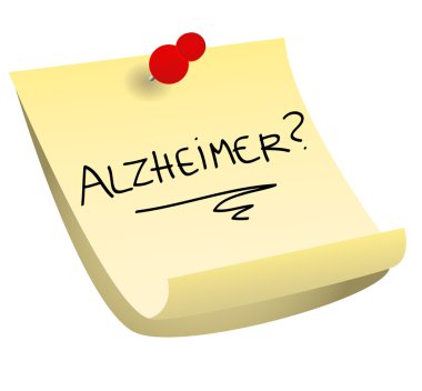 Alzheimer sticky note clipart