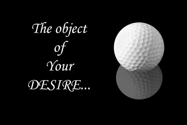 Golf ball on black