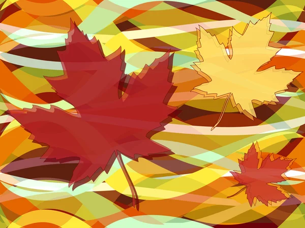 カエデの葉秋のシームレスなパターン — ストックベクタ