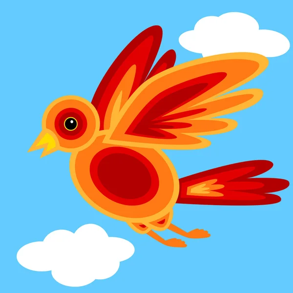 Oiseau forme graphique — Image vectorielle