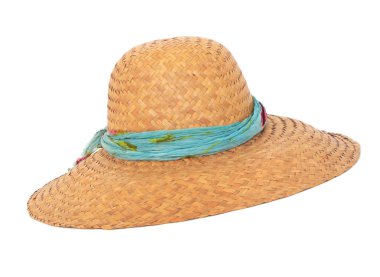 Wicker summer hat clipart