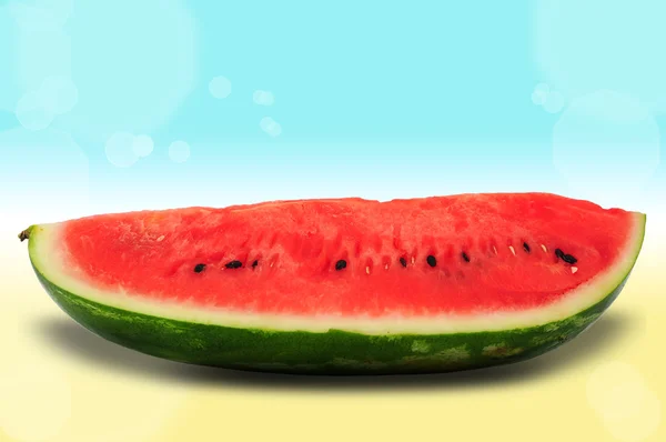 Fatia de melancia no fundo do verão — Fotografia de Stock