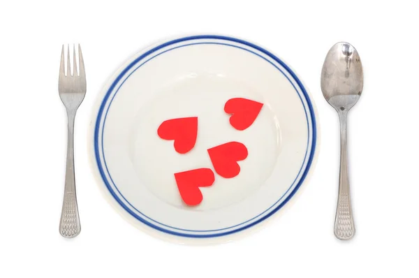 Romantiska matplats uppsättning — Stockfoto