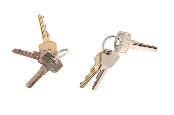 Dois conjuntos de chaves no anel — Fotografia de Stock