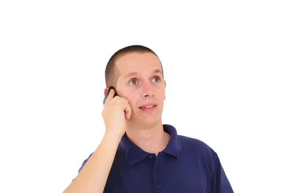 Unge man pratar i telefon — Stockfoto
