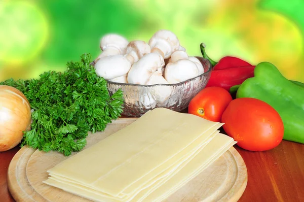 Lasagne ingrediënten — Stockfoto